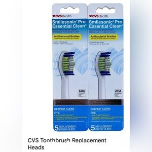 Smilesonic Pro Essential Clean Antibacterial Replacement 5 Brush Heads CVS